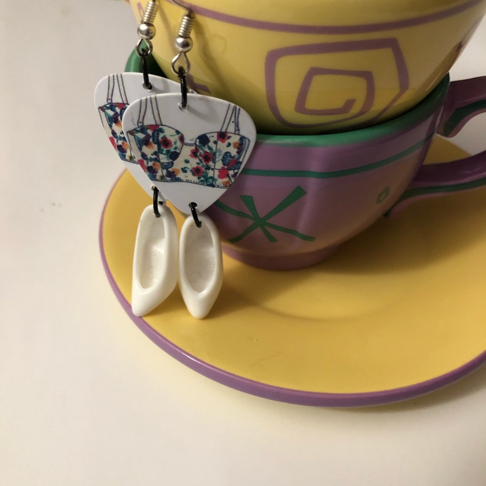 Barbie Stilettos and Guitar Pick Earrings - Picture 2 of 4